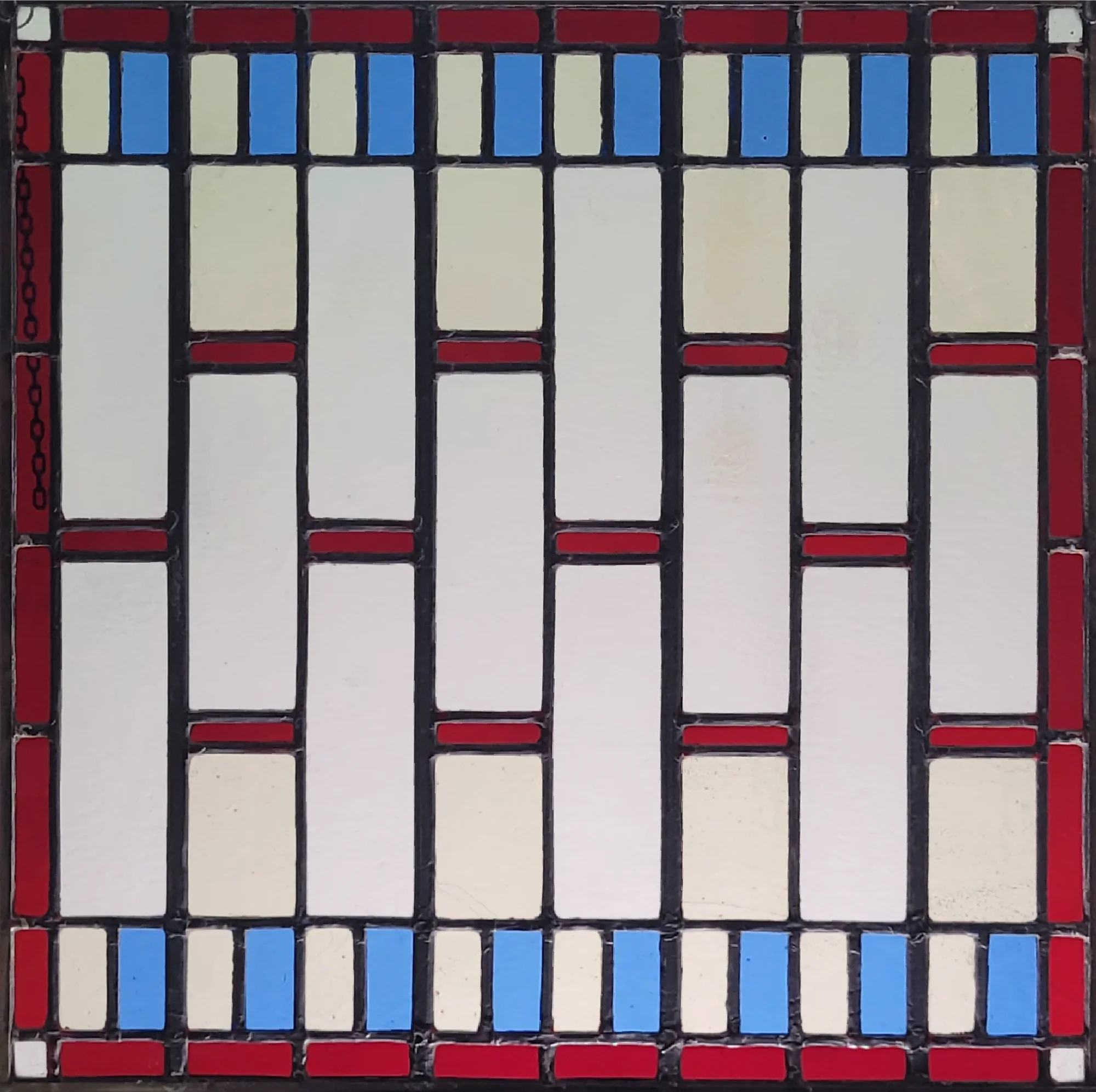 Geometrisch rood blauw