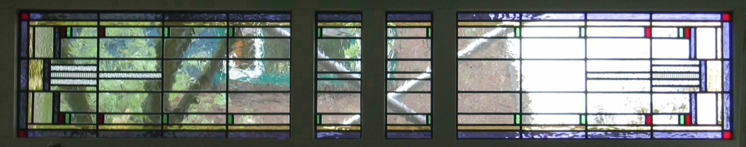 Nieuw bovenlicht - Jaren '30 rood en geel